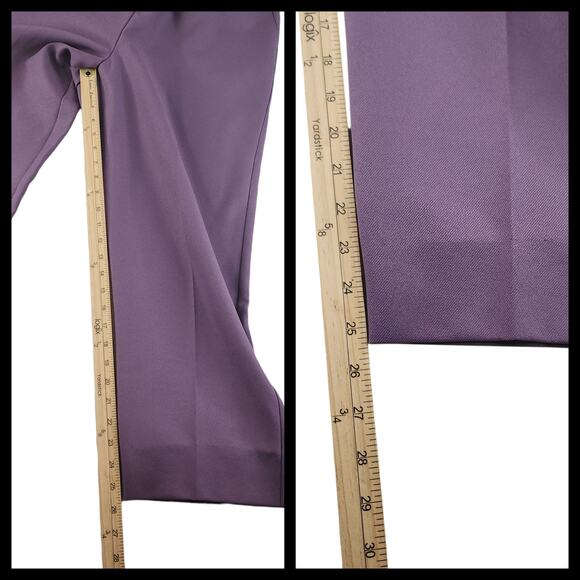 Alfred Dunner Pants Womens 12 Lot of 3 Gray Blue Purple Pull On Dress Elastic - Picture 11 of 16